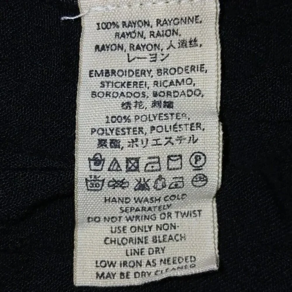 Free People Black Diamond Embroidered Tunic Top